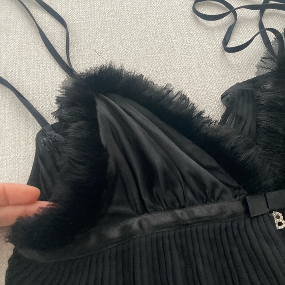 Bluemarine y2k fuzzy black mesh lingerie - Picture 5 of 11